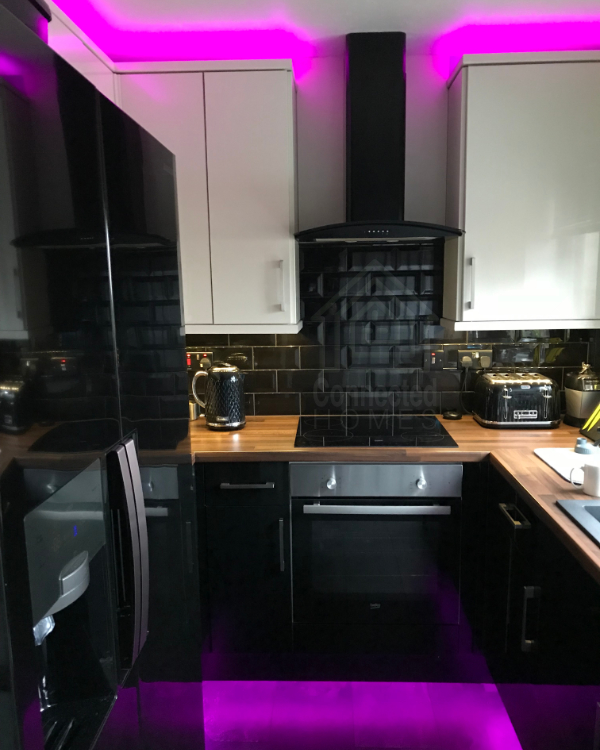 RGBW Kitchen Lights & cool white task lighting